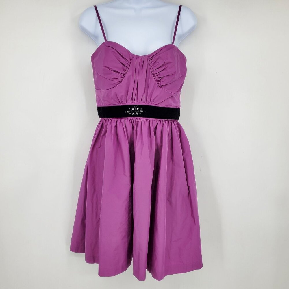 Max and Cleo Fuchsia Babydoll Top Y2K Whimsigoth Homecoming Hoco Dress Size 6